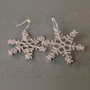 Snow  Silver Flake Errings